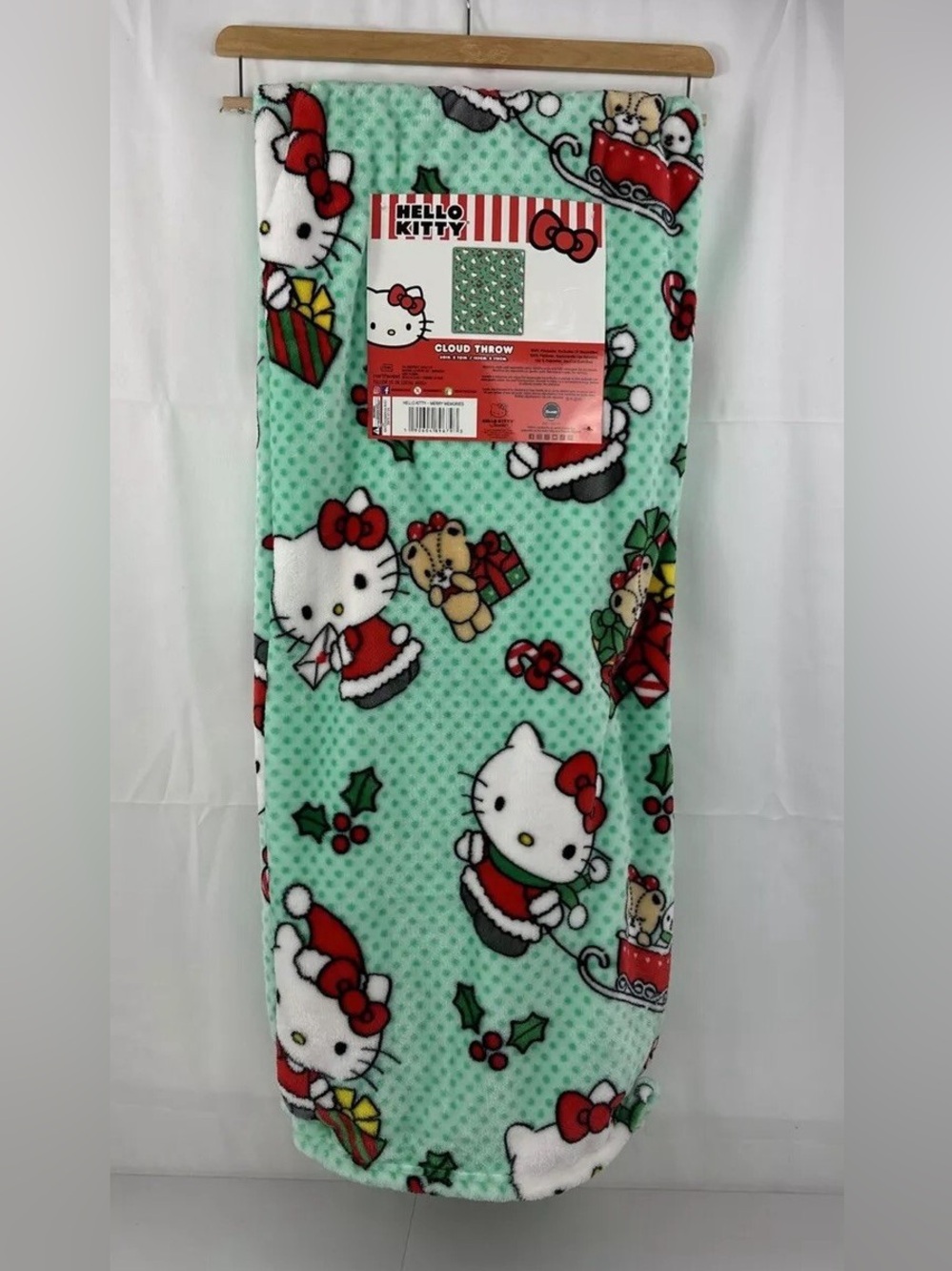 Hello Kitty Holiday Plush Throw Blanket